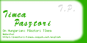 timea pasztori business card