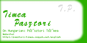 timea pasztori business card